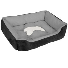 (Black, XL -31.5"x23.6"x5.9") Large Pet Dog Cat Bed Soft Warm Kennel Mat Washable