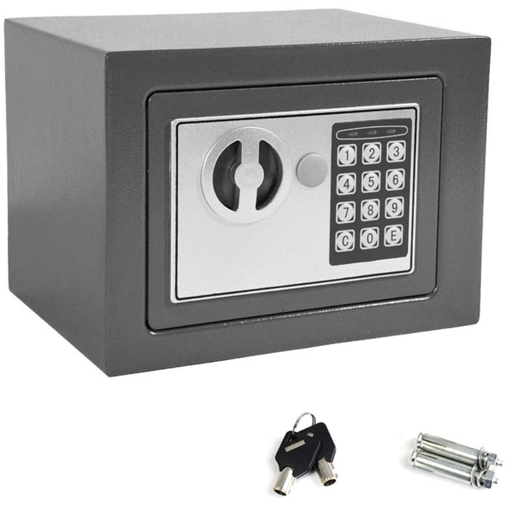(Grey) Security Safes Digital Keypad Electronic Safe Box