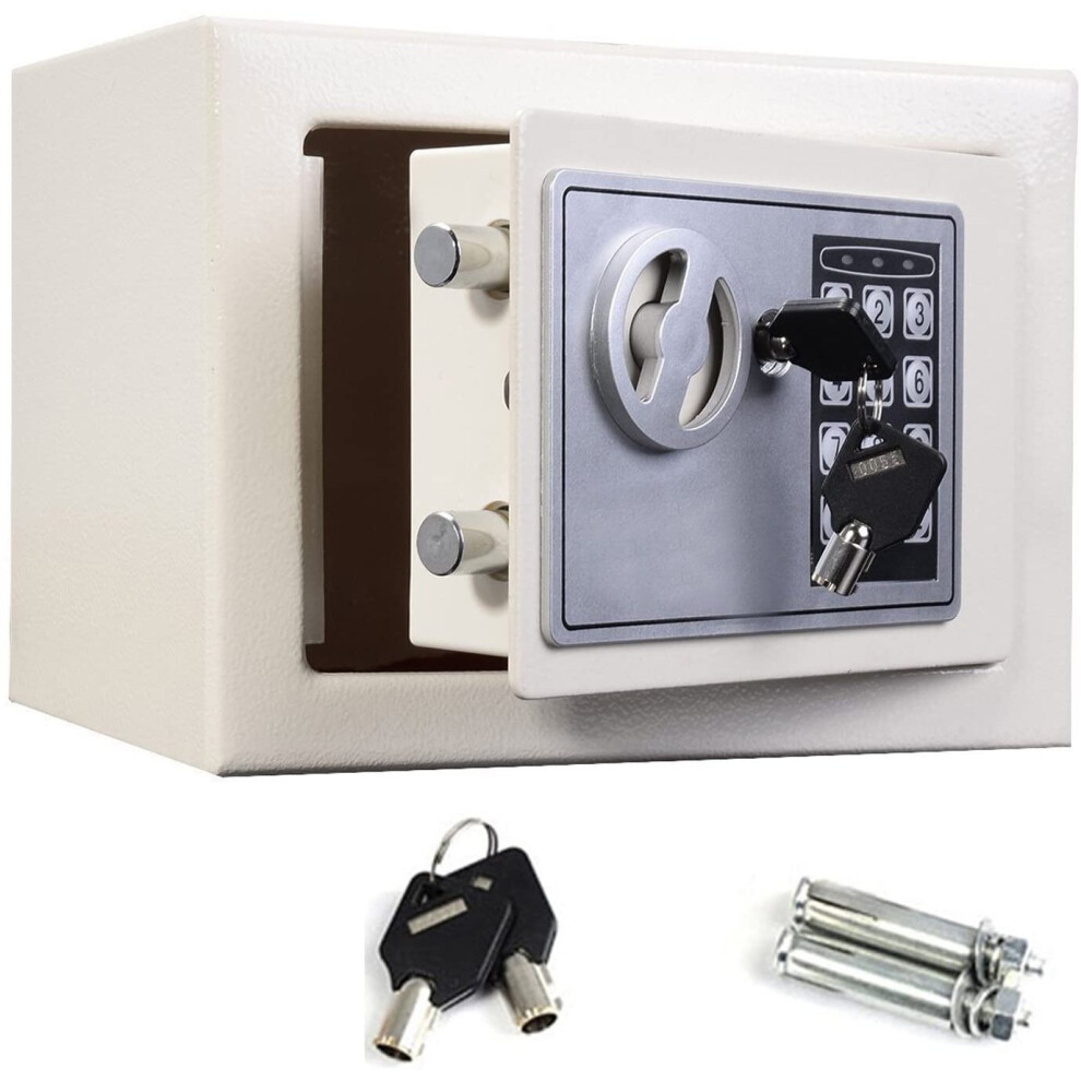 (White) Security Safes Digital Keypad Electronic Safe Box