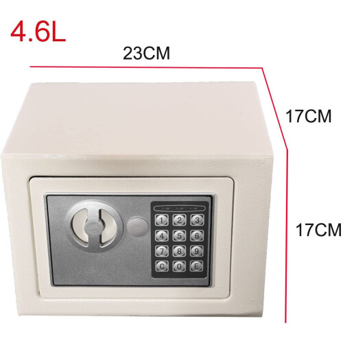 (White) Security Safes Digital Keypad Electronic Safe Box 1