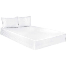 (White, King) Plain Dye Poly Cotton Fitted Bed Sheet Super Soft Luxury & Comfy Easy Care Bed Sheet Available in 17 different Colours