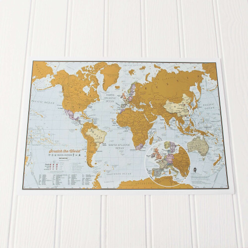 Scratch the World travel edition map print (Silk Art Paper) 1