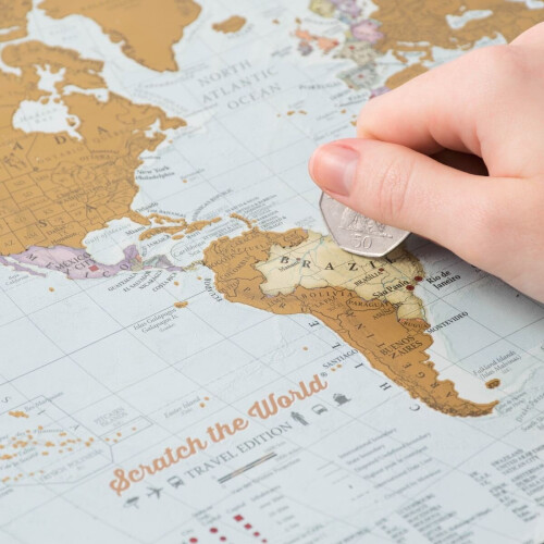Scratch the World travel edition map print (Silk Art Paper) 2