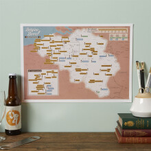 (42 cm x 29.7 cm, Silk Art Paper) Scratch Off Belgium Beers Print