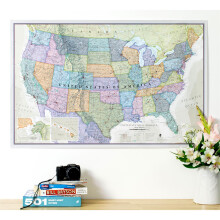 (86.4 cm x 55.9 cm) USA Classic Wall Map