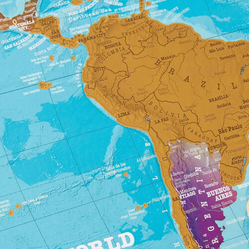 Scratch the World - Watercolour Edition Map (Silk Art Paper) 2