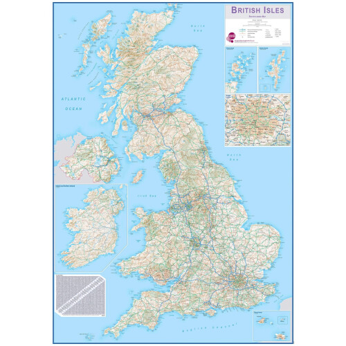 (59.4 cm x 84.1 cm, Paper) British Isles Routeplanning Map