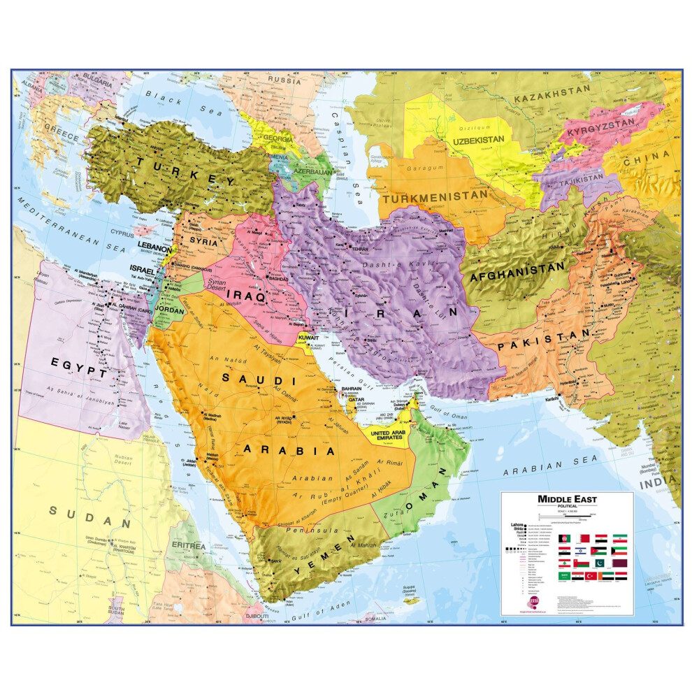 Photos - Educational Toy  Middle East Wall Map Political CT00798LLAMIN(120 cm x 100 cm)