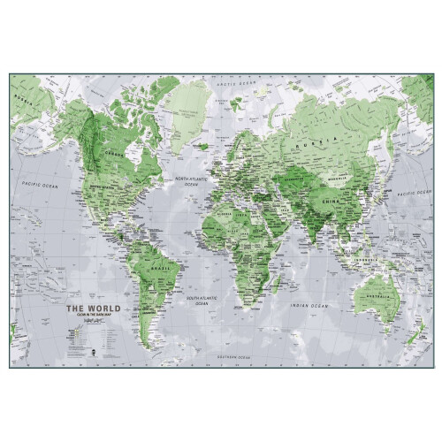 Glow in the Dark World Map (Silk Art Paper) 2