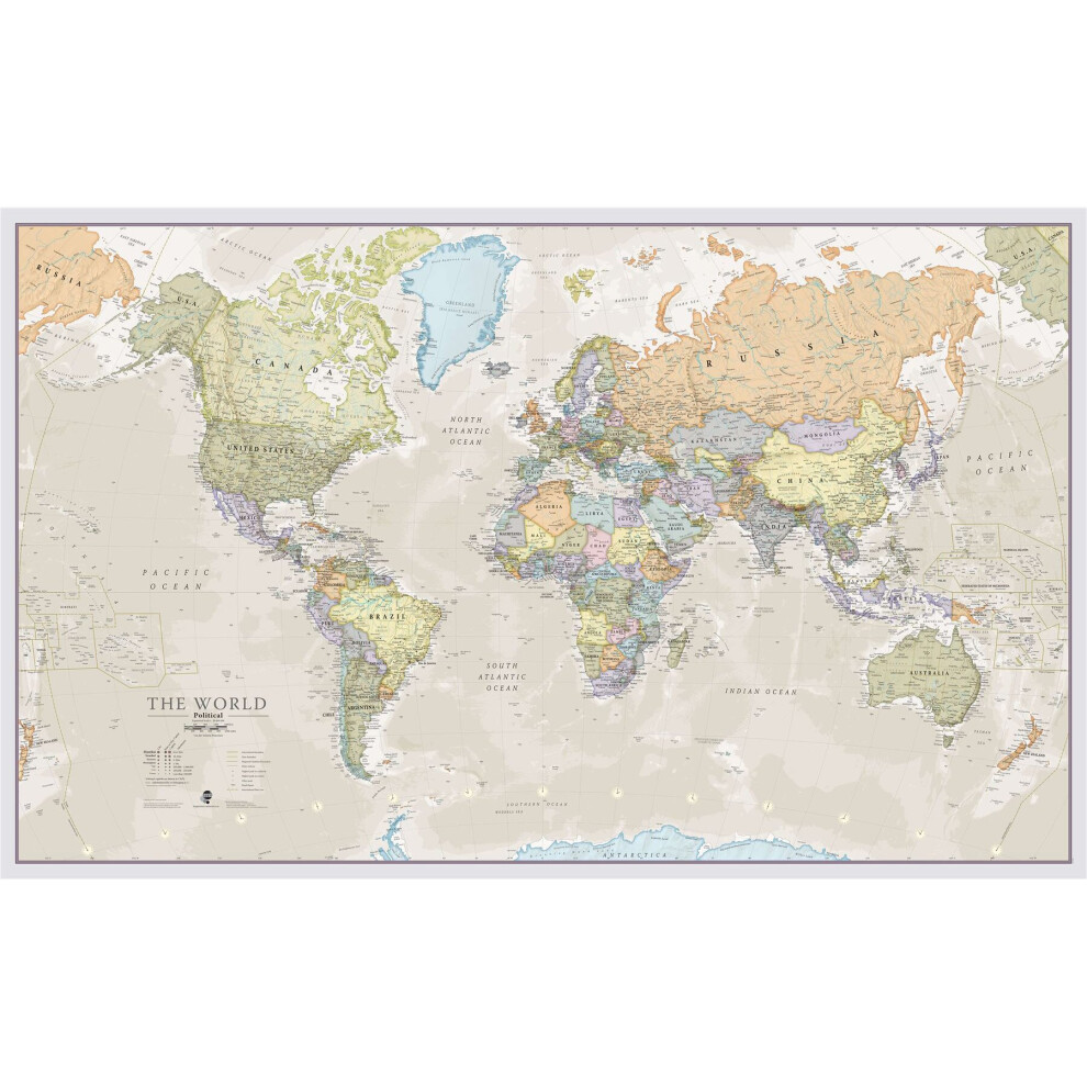 Giant World Map Mural - Classic (Mural)