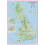 (84.1 cm x 118.9 cm, Laminated) Primary UK Wall Map Physical 1
