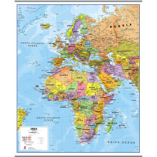 (100 cm x 126 cm, Hanging Bars) Europe Middle East Africa (EMEA) Political Map