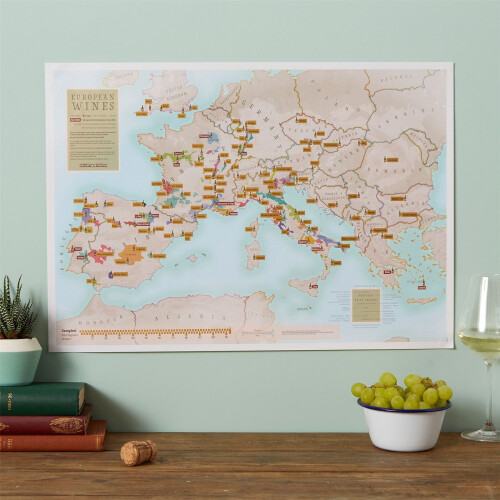 Scratch Off European Wine Print (Silk Art Paper)