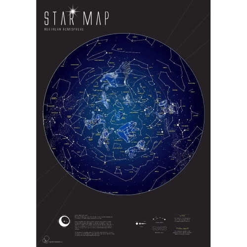Glow in the Dark Star Map (Silk Art Paper) 2