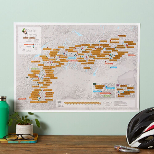 Scratch Off Alpine Cycling Print (Silk Art Paper)