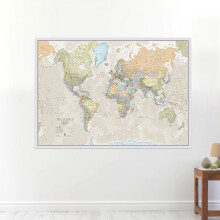 (118.9 cm x 84.1 cm, Laminated) Classic World Map