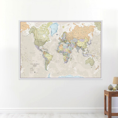 (118.9 cm x 84.1 cm, Laminated) Classic World Map
