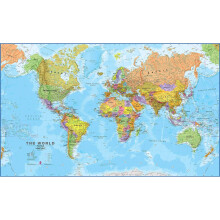 (118.9 cm x 84.1 cm, Laminated) Political World Map Poster