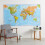 (197 cm x 116.5 cm, Laminated) Political World Map Poster 1