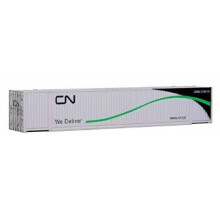 Walthers Scenemaster Ho Modelo de escala do Canadian National (Branco Black Green) 53 'Singamas lateral corrugado Recipiente 949-8501