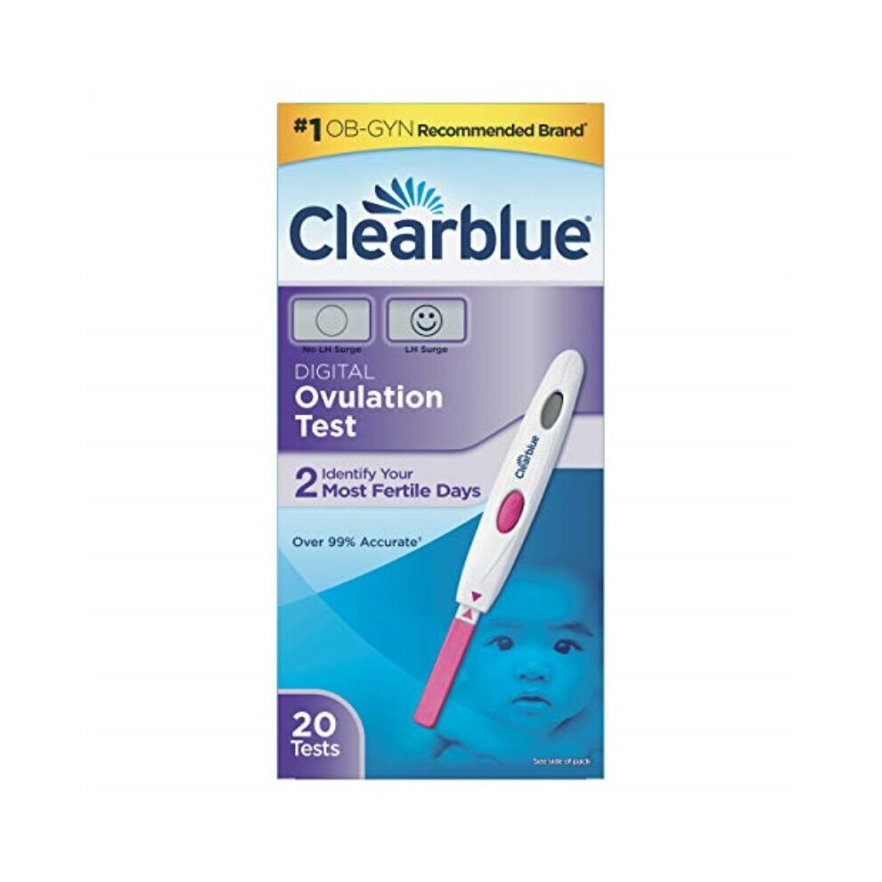 clearblue Digital Ovulation Predictor Kit, featuring Ovulation Test with digital results, 20 Digital Ovulation Tests