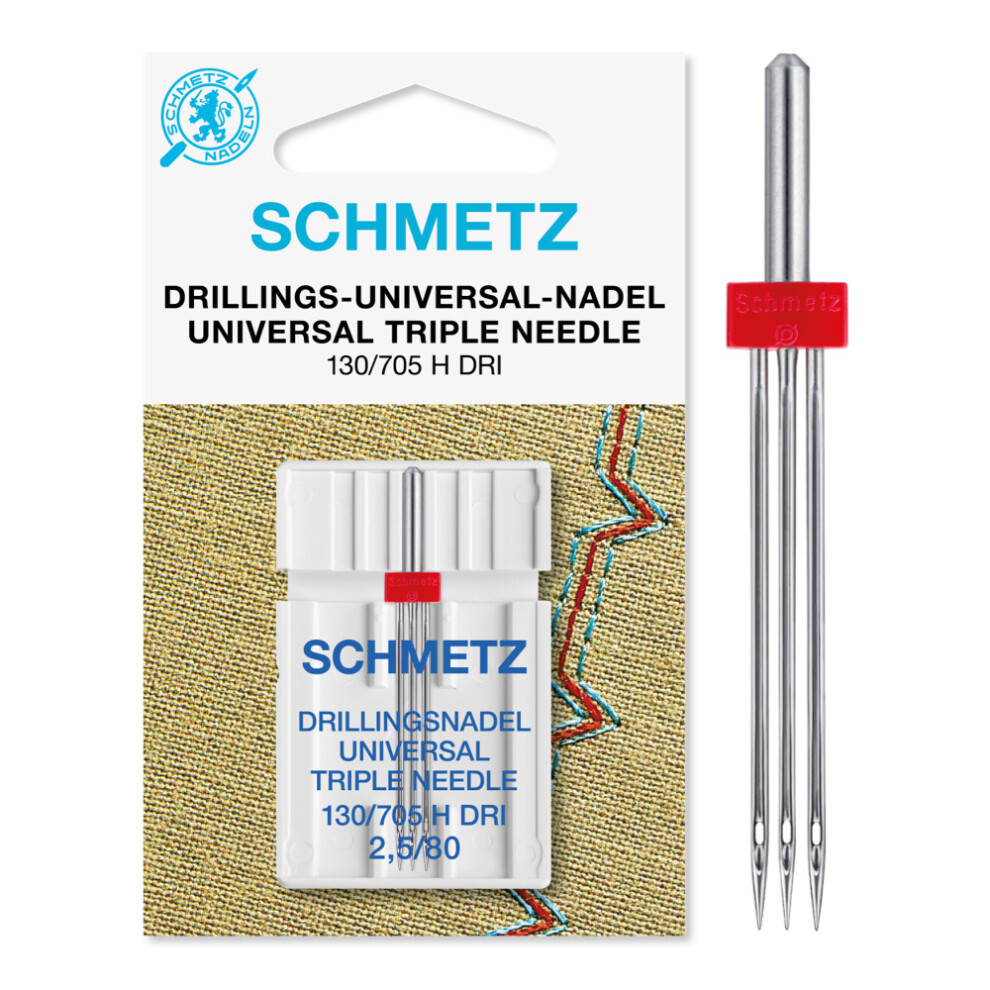 Schmetz (2.5/80) Universal (Regular) Triple Sewing Machine Needles