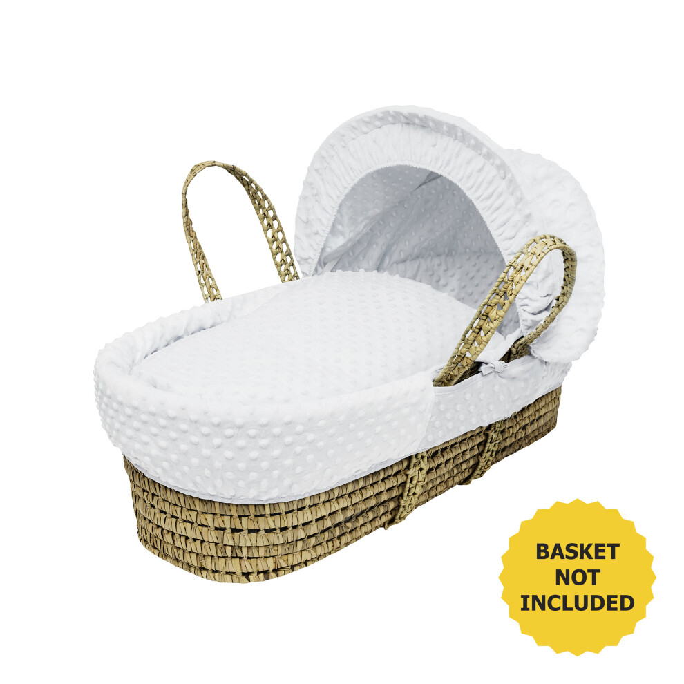 White Dimple Moses Basket Bedding Set Dressings For Palm And Wicker