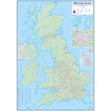 (84.1 cm x 118.9 cm, Laminated) British Isles Sales and Marketing Map