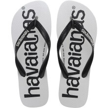 (6/7 UK, White) Havaianas Top Logomania Mens Flip Flops