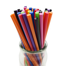 (Mixed, 89mm x 4mm (200 Pcs)) Plastic Lollipop Sticks - 89mm x 4mm