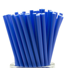(Blue, 150mm x 4.5mm (50 Pcs)) Plastic Lollipop Sticks - 150mm x 4.5mm