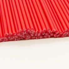 (Red, 89mm x 4mm (100 Pcs)) Plastic Lollipop Sticks - 89mm x 4mm
