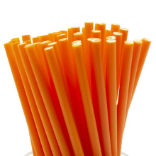 (Orange, 114mm x 4mm (200 Pcs)) Plastic Lollipop Sticks - 114mm x 4mm