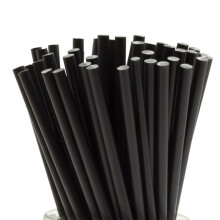 (Black, 114mm x 4mm (200 Pcs)) Plastic Lollipop Sticks - 114mm x 4mm