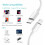 Universal USB-C to Lightning Cable 2m - Fast Charge & Data Sync for Apple Devices, Flat Durable White - 7.40442E+11 7