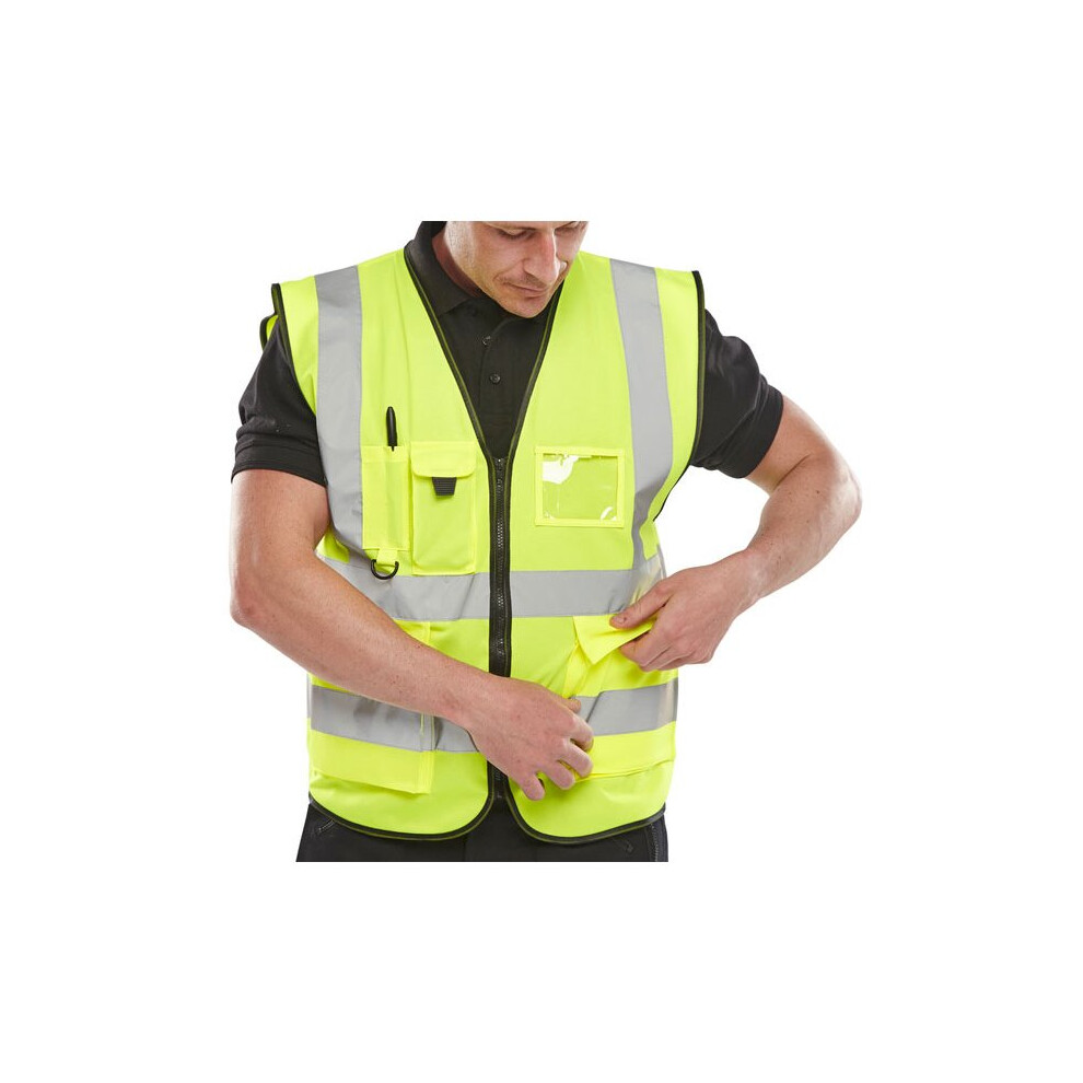 (5Xl) Beeswift - Executive Vest Sat Yellow Orange Red - Hi Vis 5030566195488