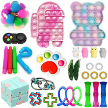 (TG16228A2) 30 Pack Fidget Toys Set Sensory Tools Bundle Stress Relief Hand Kids Adults Toy