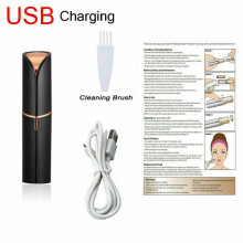 (Black) Flawless & Compact Facial Hair Trimmer LED light