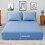 (Sky Blue, Double) Extra Deep Fitted Sheets 40cm Soft Bed Sheet Single Double King UK 1