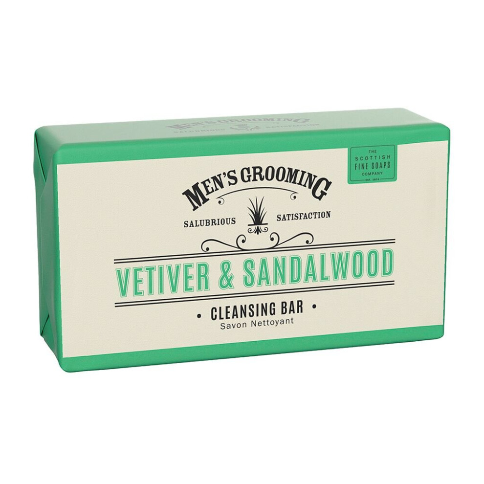 Scottish Fine Soaps Vetiver & Sandalwood Cleansing Bar (220g)