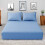 (Sky Blue, Double) Extra Deep Fitted Sheets 40cm Soft Bed Sheet Single Double King UK 2