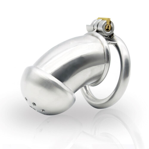Male Chastity Device, Max Secure Cage, Silver