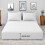 (White, Double) Extra Deep Fitted Sheets 40cm Soft Bed Sheet Single Double King UK 1