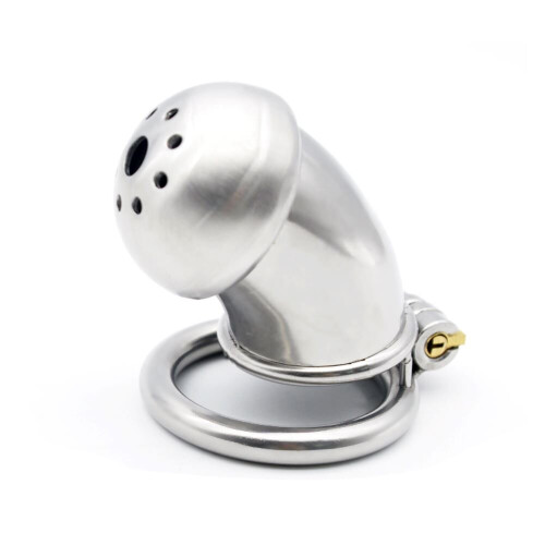 Male Chastity Device, Max Secure Cage, Silver 1