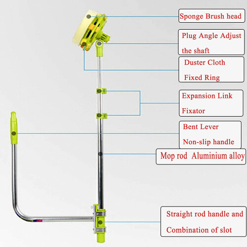 Extendable Window Cleaner U Shape High-rise Window Glass Cleaner 1