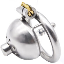 Male Chastity Device, Ultra Short Cage & Urethral Tube