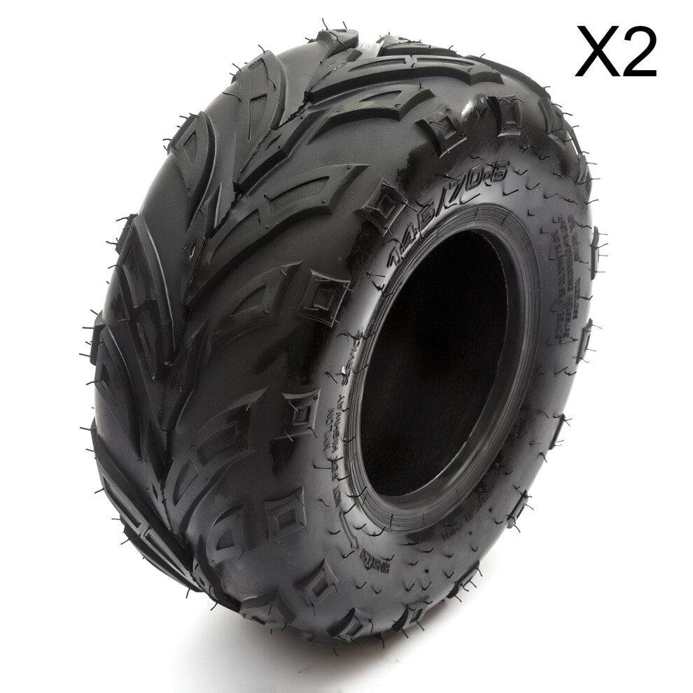 2 X Quadbike Atv Tyre 4 Ply 145/70-6 145X70-6 Kazuma Meerkat 50Cc 70Cc 5055583063985