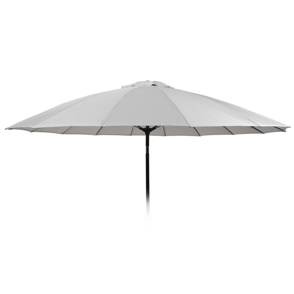 (Light Grey) 270cm Diameter Large Parasol Umbrella & Tilt Pole