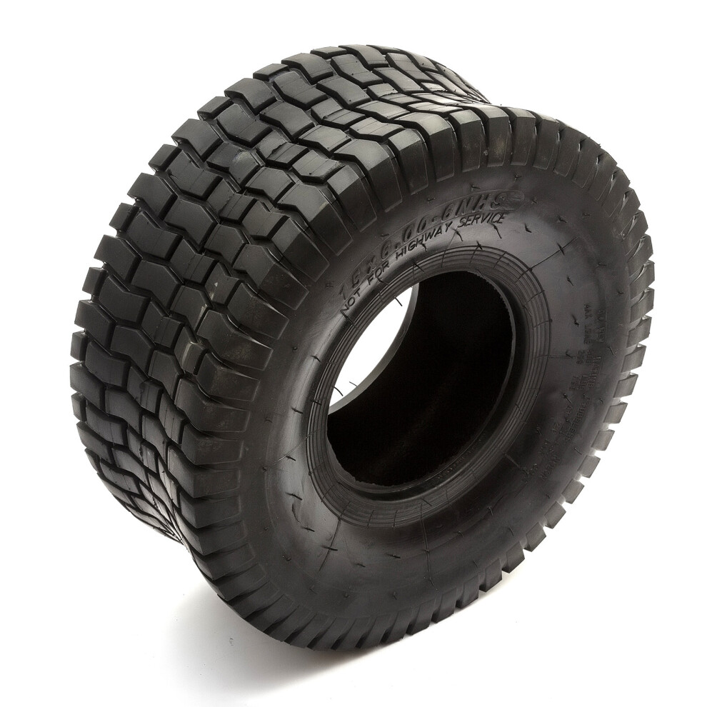 Tyre 15X6.00-6 Garden Lawn Tractor Fit 6" Rim Grass Safe Chevron Tread 5056213525958