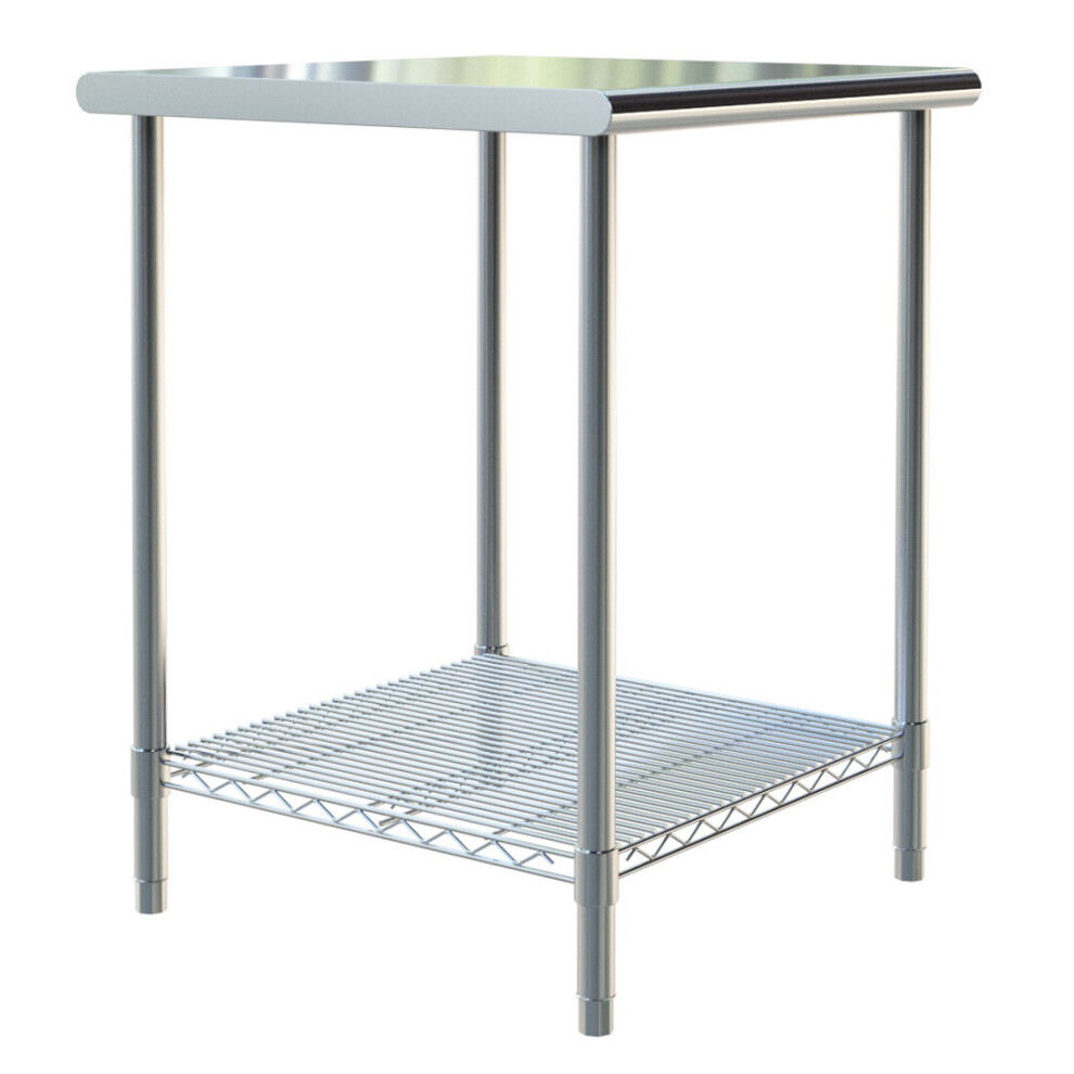 (600*600*800cm) Commercial Stainless Steel Kitchen Table Prep Work Bench Worktop With Mesh Shelf